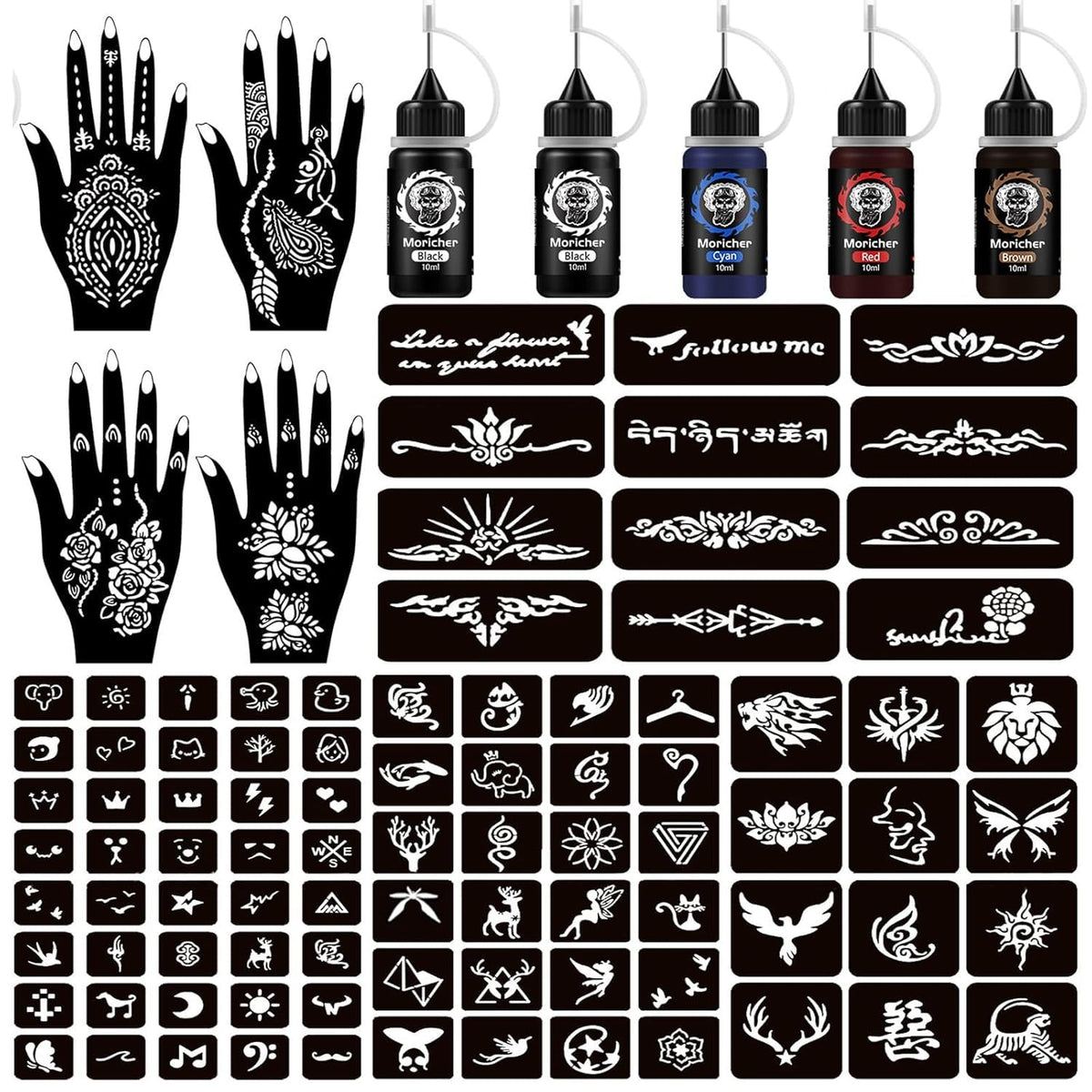 Moricher Henna tattoo kit Temporary Tattoo Kits Moricher