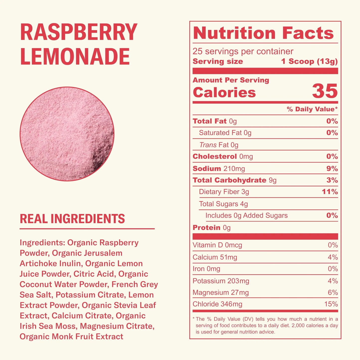 Ballerina Farm Farmer Hydrate, Daily Electrolytes Powder, Raspberry Lemonade, Hydration Drink Mix with Organic Coconut Water, Irish Sea Moss, Sea Salt, Prebiotic Fiber, No Added Sugar, 25 Servings Ballerina Farm