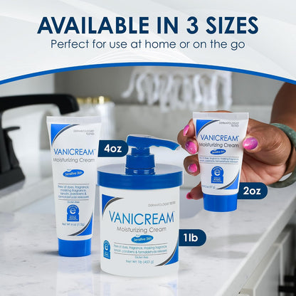 Vanicream Moisturizing Cream with Pump Dispenser, 16 Oz, Formulated without Common Irritants for Sensitive Skin, Body & Face Moisturizer, Restores Moisture & Soothes Irritated, Itchy Areas Gsupps Australia