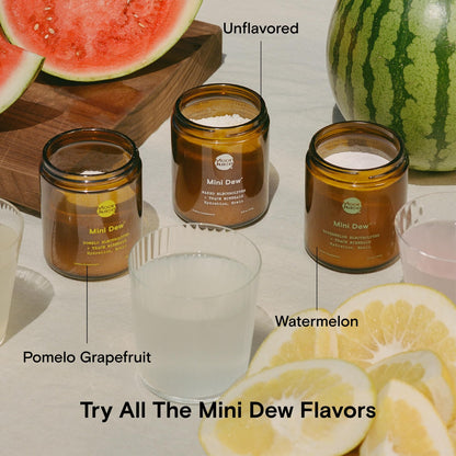 Moon Juice Mini Dew Electrolytes Powder - Sugar Free Minerals & Electrolyte Hydration Powder for Instant Hydration & Brain Support - Magnesium, Calcium, Potassium, Pink Salt, Watermelon, 30 Servings