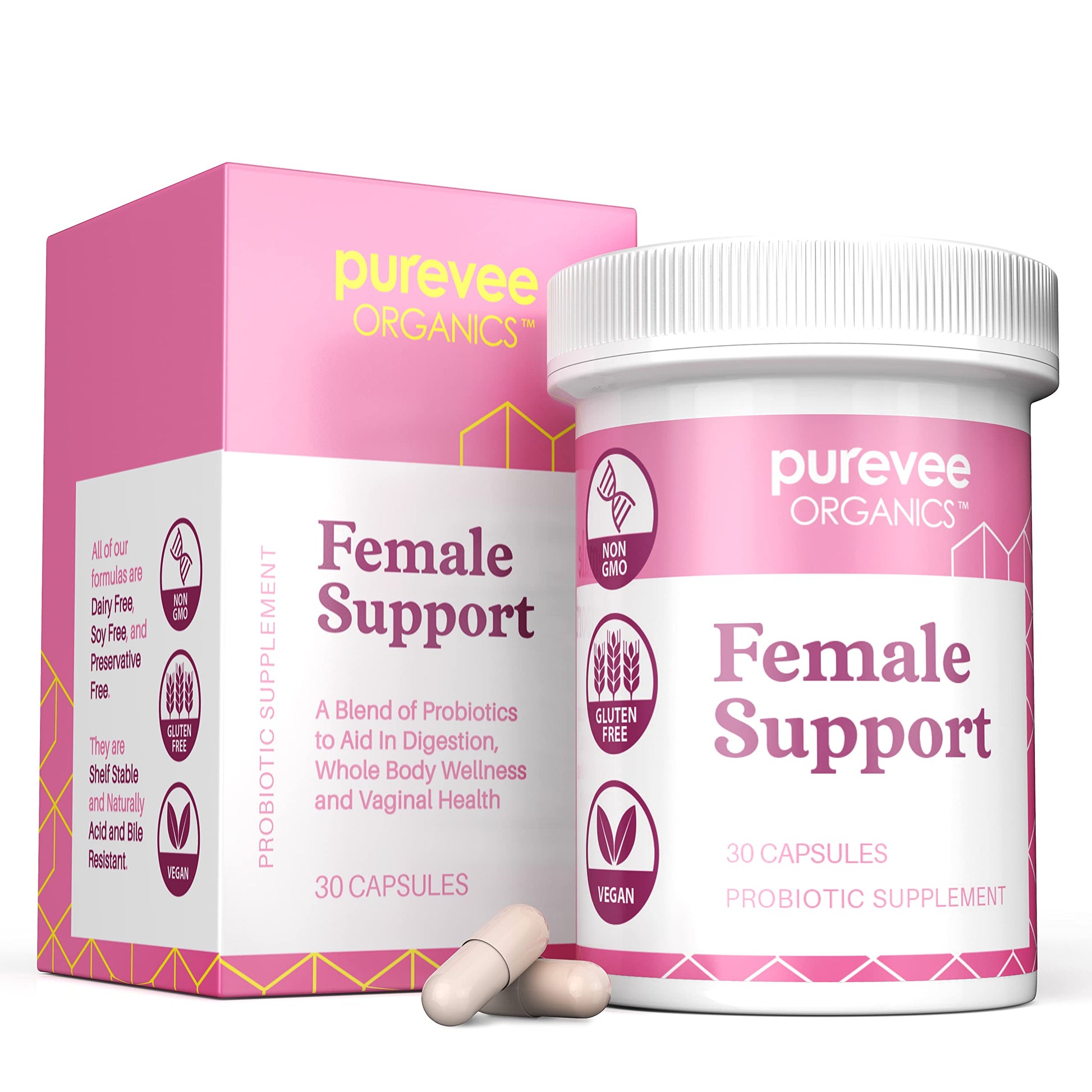 Purevee Organics Vaginal Probiotics for Women, 10 Essential Probiotic Strains, Vaginal + pH Balance Purevee Organics buy australia supplements