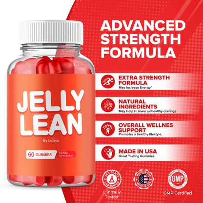 (2 Pack) Jelly Lean Gummies, JellyLean Gummys Loss Support Formula, Premium All-Natural Ingredients Advanced Maximum Strength for Overall Health & Wellness Supplement Lofero