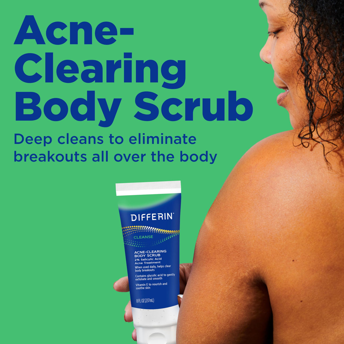Differin Acne Body Scrub, Salicylic Acid for Back & Chest Treatment, 8oz Differin