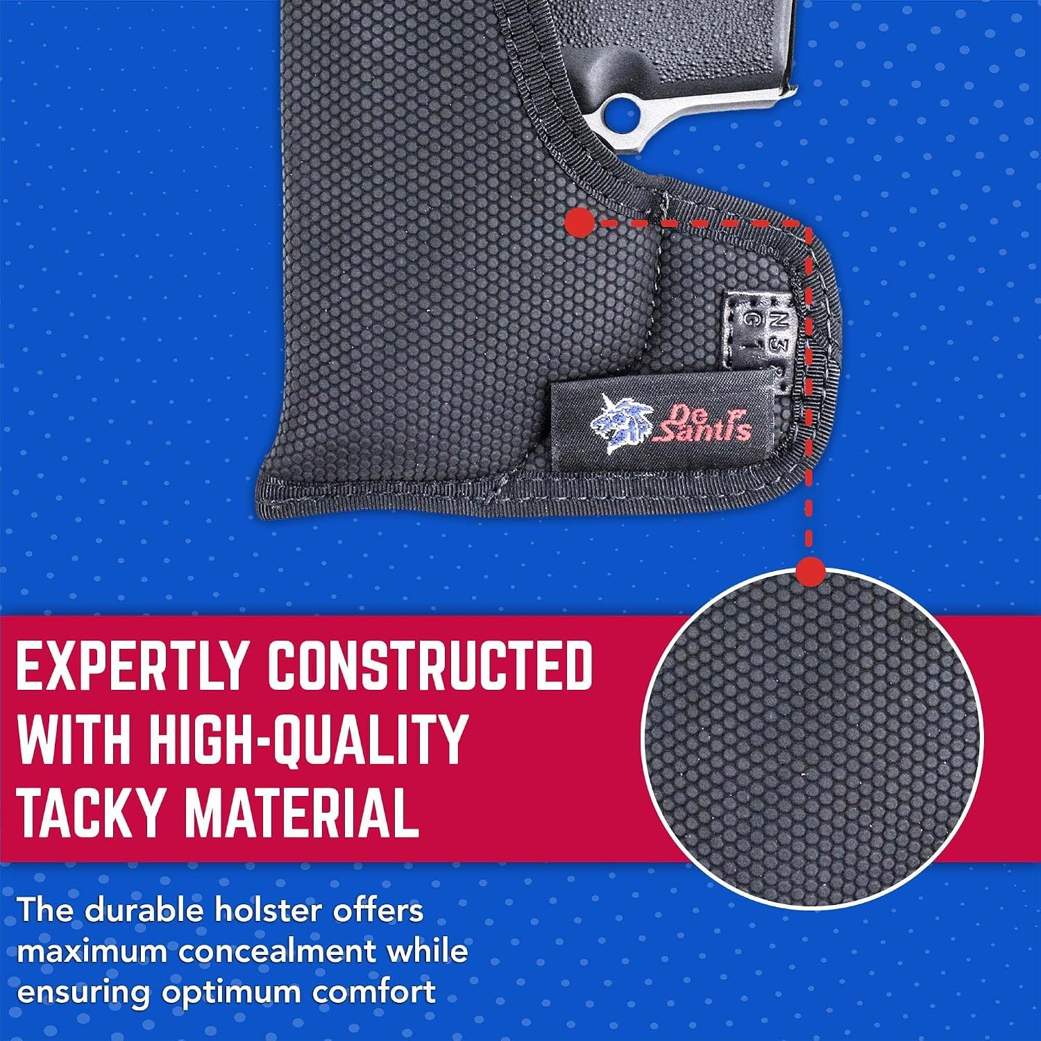 DeSantis Nemesis - Gun Pocket Holsters for Concealed Carry, Concealed Pocket Holster for Pistols, Revolvers, Soft, Designed for Comfort & Discreet Carry, Ambidextrous Gsupps Australia