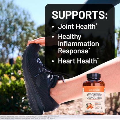 NatureWise Curcumin Turmeric 2250mg - 95% Curcuminoids & BioPerine Black Pepper Extract for Advanced Absorption - Daily Joint and Immune Health Support NatureWise