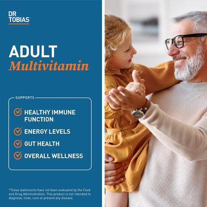 Dr. Tobias Adult Multivitamin & Turmeric Curcumin, Energy, Immune Health, Bone & Joint Support, Vegan, Non-GMO