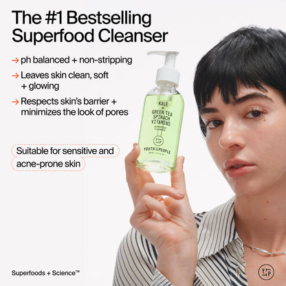 Youth To The People Superfood Facial Cleanser Full Size - Kale + Green Tea Daily Face Wash Youth To The People