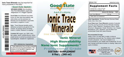 Good State Liquid Ionic Trace Minerals (96 servings at 125 mg - 8 fl oz) Good State