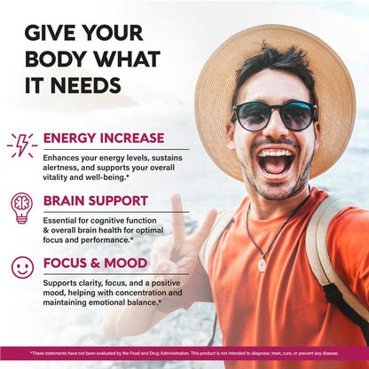 USDA Organic Vitamin B12 Sublingual Drops - 5000 mcg Liquid Vegan Methylcobalamin for Women & Men - Energy Boost, Focus & Mood, Brain Health Support NUTRAHARMONY