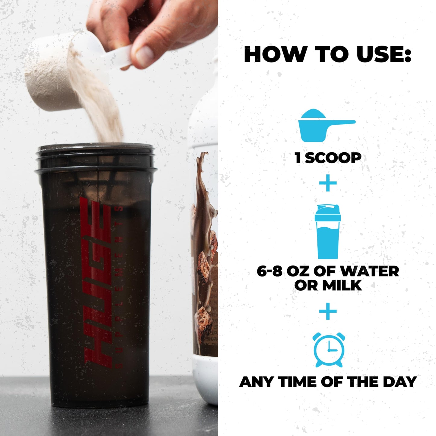 Huge Whey, Protein Powder for Muscle Gain, 25g Protein, 12g EAAs, Supports Muscle Growth, Performance & Recovery (Chocolate Brownie, 30 Servings)
