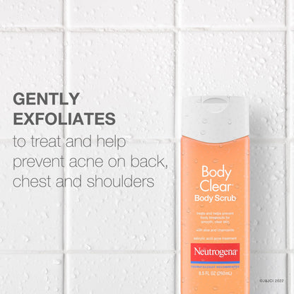 Neutrogena Body Clear Acne Body Wash and Exfoliating Body Scrub, 2% Salicylic Acid Cleanser, Chest, Shoulder & Back Acne Treatment Neutrogena