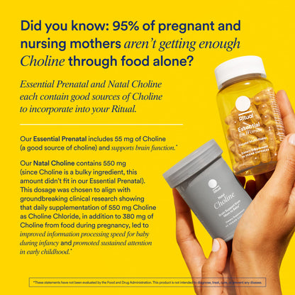 Ritual Prenatal Multivitamin for Women - Key Essential Vitamins and Minerals to Support Mom and Baby During Pregnancy* - Folate, Choline, Omega-3 DHA, Iron Ritual