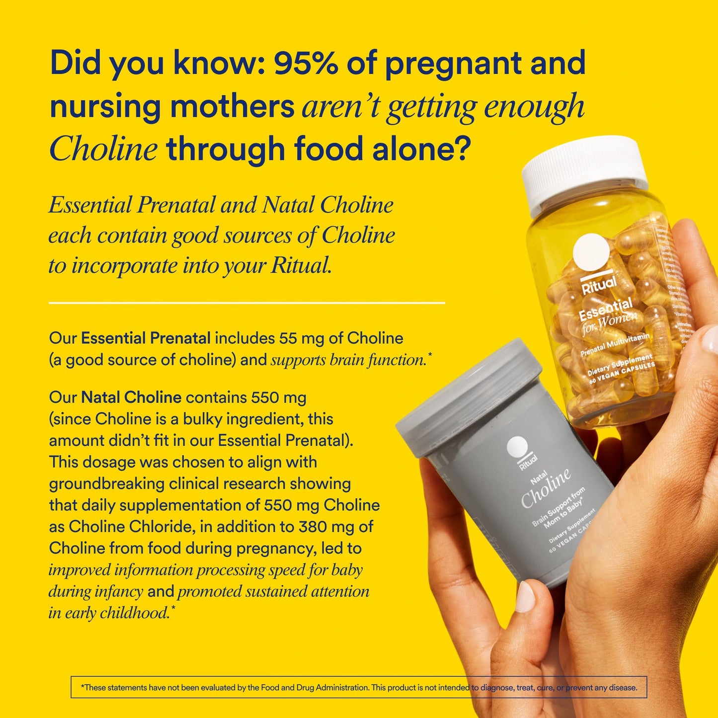 Ritual Prenatal Multivitamin For Women - Key Essential Vitamins and Minerals To Support Mom and Baby During Pregnancy* - Folate, Choline, Omega-3 DHA Ritual