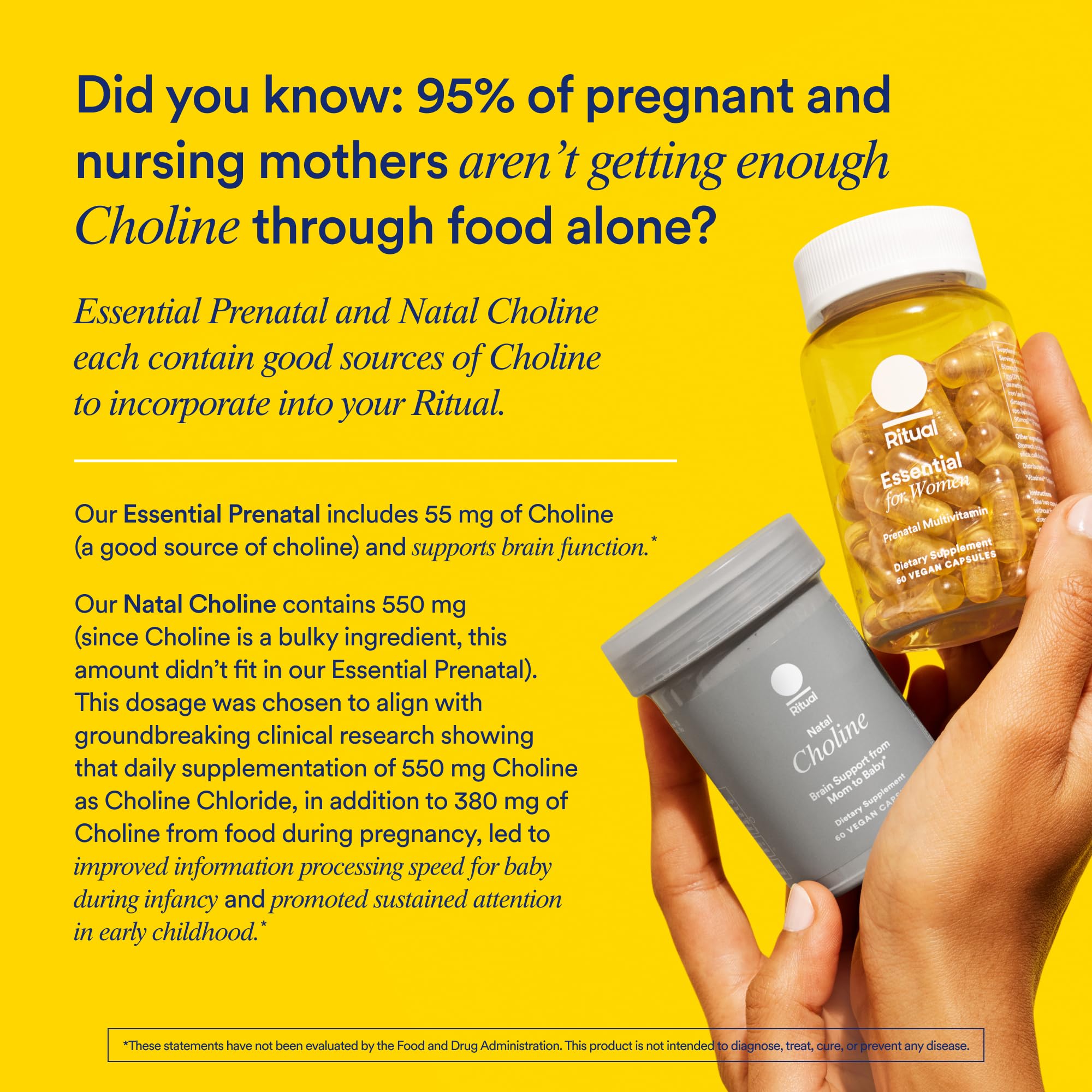 Ritual Prenatal Multivitamin for Women - Key Essential Vitamins and Minerals to Support Mom and Baby During Pregnancy* - Folate, Choline, Omega-3 DHA, Iron