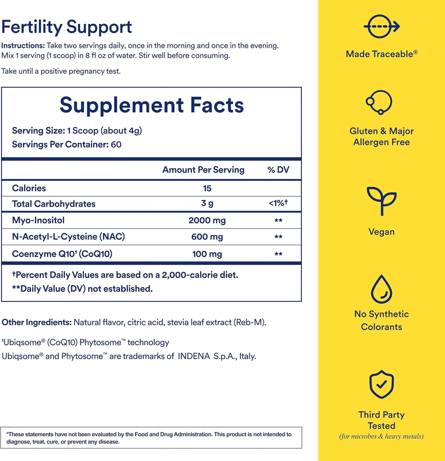 Ritual Myo-Inositol, NAC, CoQ10 Women's Supplement, 3-in-1 Drink Mix | Designed with an OB/GYN, Supports Ovulation Cycles, Hormone Levels, and Egg Health, Clinically Studied Ingredients