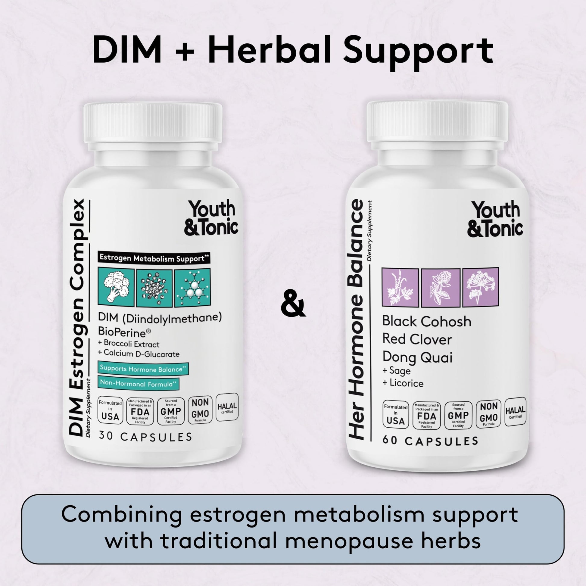 Youth & Tonic DIM Supplement for Women – Estrogen Metabolism & Hormonal Support – Menopause, Perimenopause & Premenopausal Bundle, 90 Capsules Youth & Tonic buy australia supplements