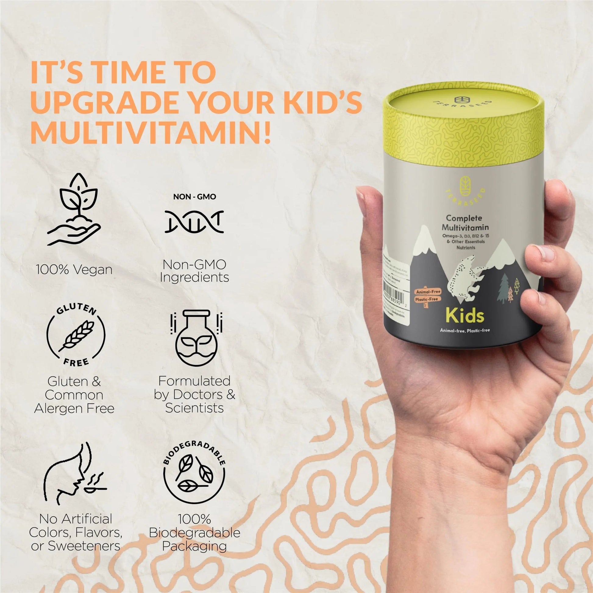 Terraseed Complete Kids Multivitamin Gummies - with Omega 3,6,9, Vitamin B12, Folic Acid, Iodine, Vitamin C, Zinc - Kids Daily Essential Vitamins Terraseed buy australia supplements
