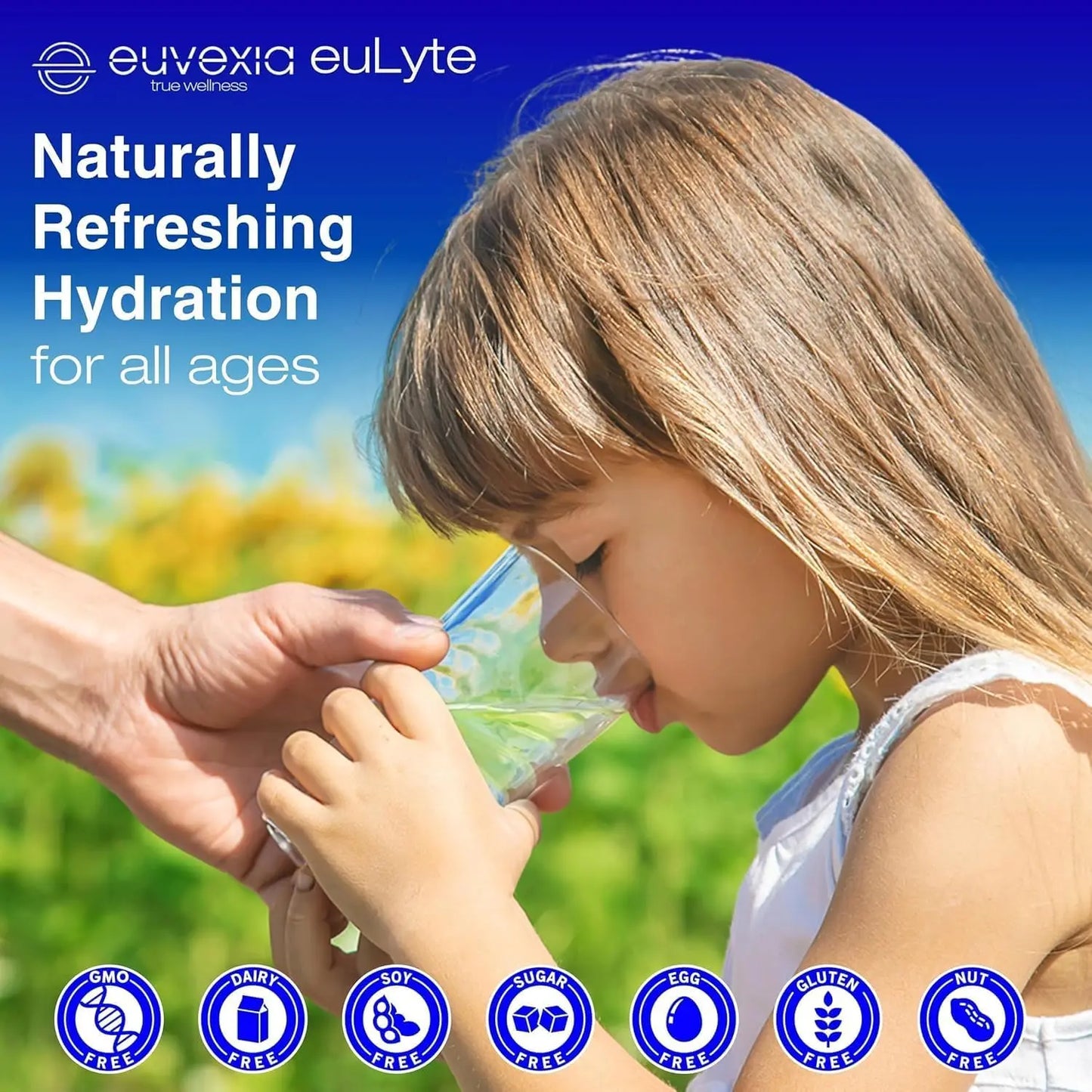Dr Ekberg euLyte Instant Hydration Electrolytes Powder Zero Sugar Carb Calorie Lemon Lime Drink Mix • 80+ Minerals Magnesium Potassium Calcium Trace Minerals Euvexia