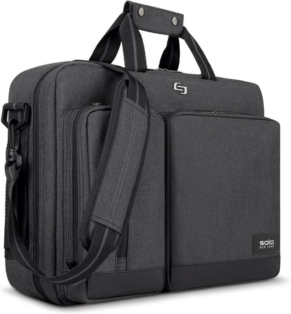 Solo New York Hybrid Briefcase Backpack - Laptop Carrying Bag for Women & Men, Fits 15.6" Computer, Adjustable - Duane, Black Gsupps Australia
