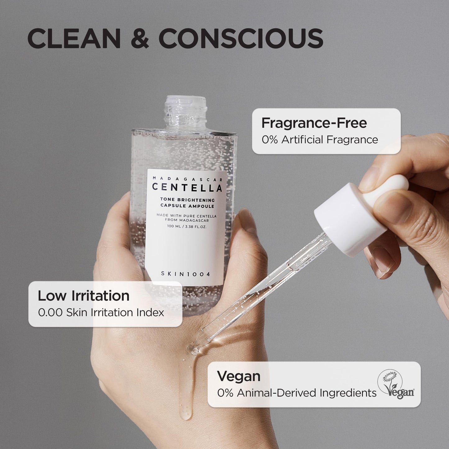 SKIN1004 Tone Balancing Capsule Ampoule, Niacinamide & Centella Serum for Face, Korean Hydrating Facial Serum for Unevne Skin Tone SKIN1004