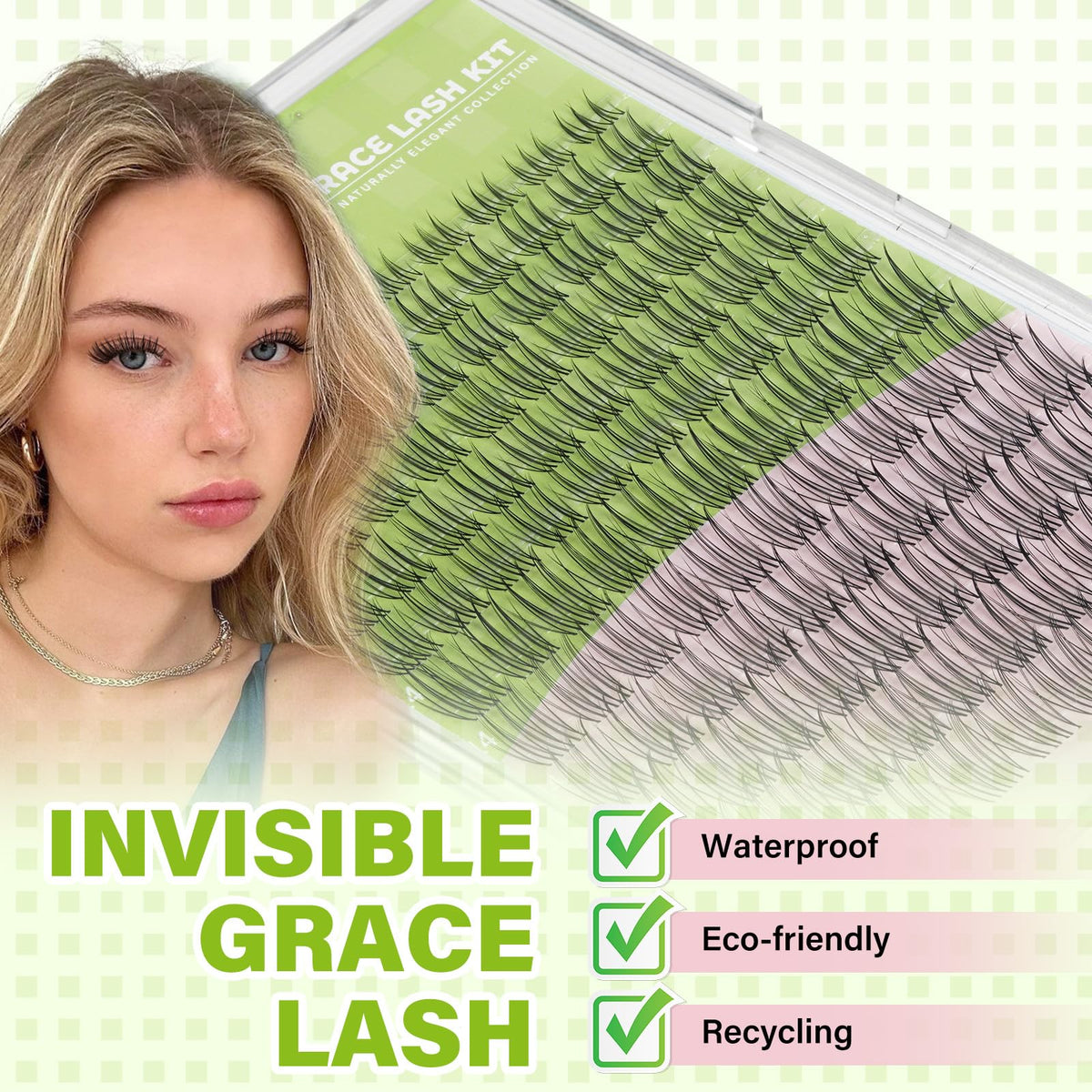 KEYYOU Natural Lash Clusters,Aurora Wispy Lashes,Seamless Mascara Look KEYYOU