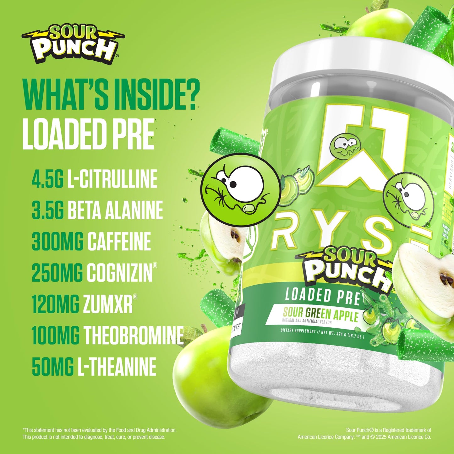 RYSE Loaded Pre Workout Powder - Strawberry Squeeze - Daily Pre-Workout for Men & Women with 390mg Caffeine, Beta Alanine, and Citrulline for Pump, Focus, and Energy - 30 Servings