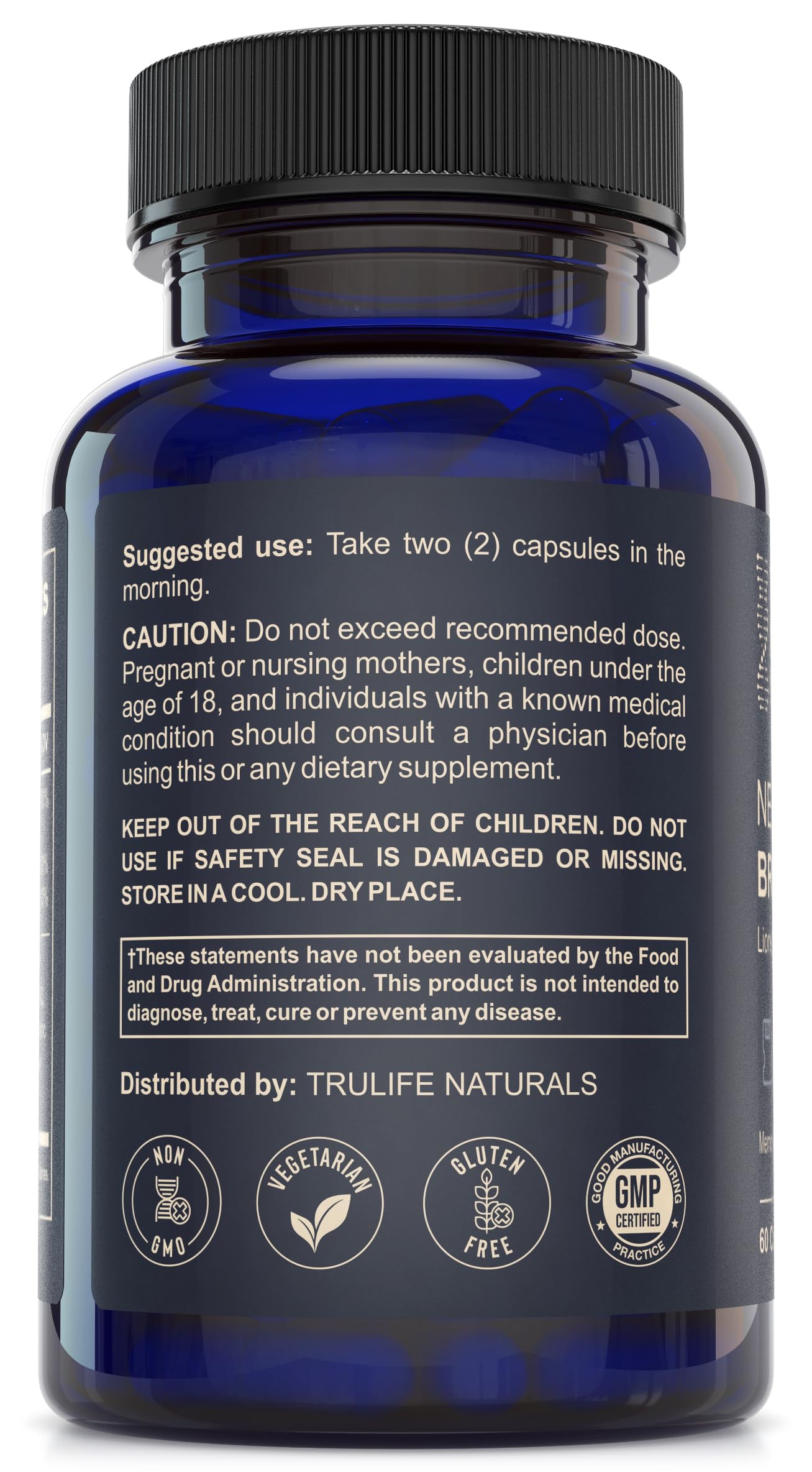 NEUROACT Brain Health Memory, Focus, Concentration, Mental Clarity with CognatiQ, Vitamin B3 & B6 | Manage Stress & Elevate Mood | Holistic Brain Health Formula, Sustained Energy & Well Being TRULIFE NATURALS