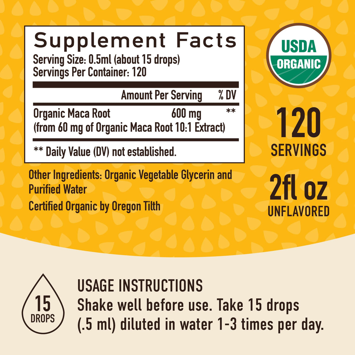 Maca Root Liquid Drops for Organic Energy Support for Women & Men | 2 Fluid Ounces | Support Hormone Balance, Mood, Energy & Fitness SMNutrition