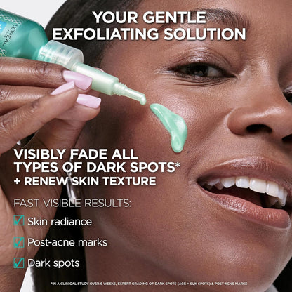 L'Oreal Paris Bright Reveal Dark Spot Exfoliant Peel, 25% AHA BHA PHA Face Exfoliator Solution, Gentle Skincare to Visibly Reduce Dark Spots and Renew Skin Texture, Includes SPF Lotion Sample L'Oreal Paris