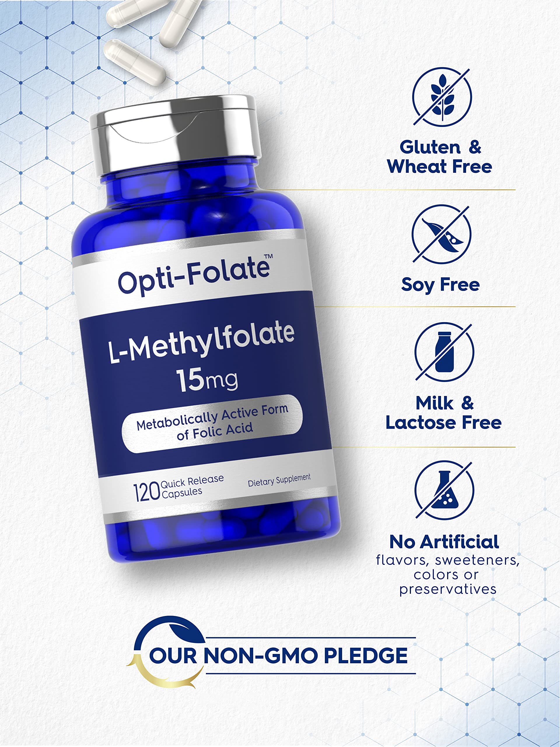 Carlyle L Methylfolate 15mg | 120 Capsules | Value Size | Max Potency | Optimized Carlyle buy australia supplements