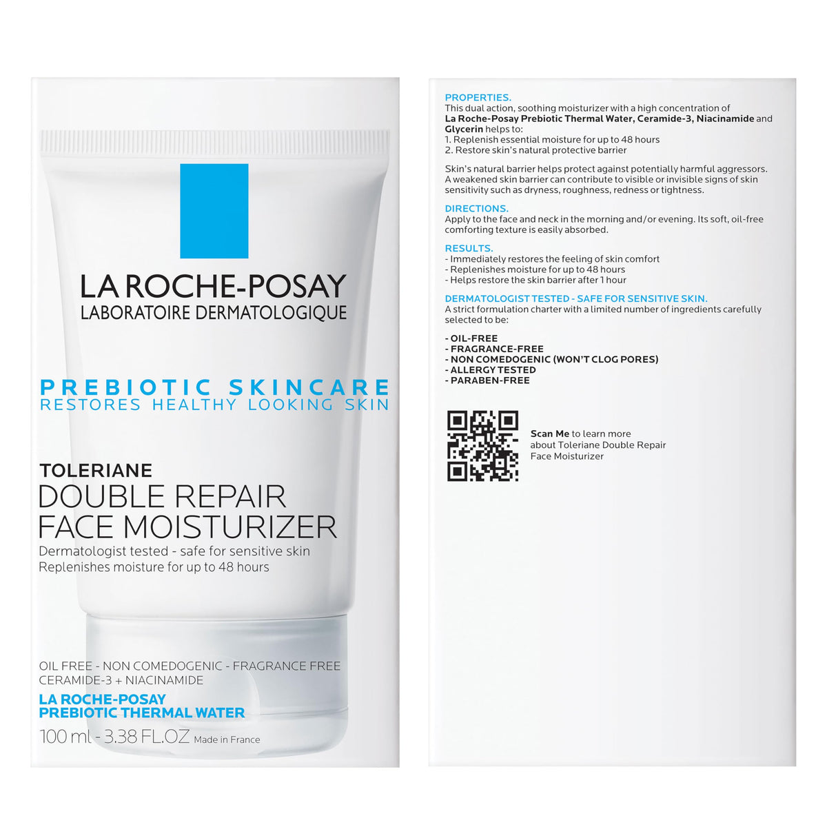 La Roche-Posay Toleriane Double Repair Face Moisturizer, 3.38oz La Roche-Posay