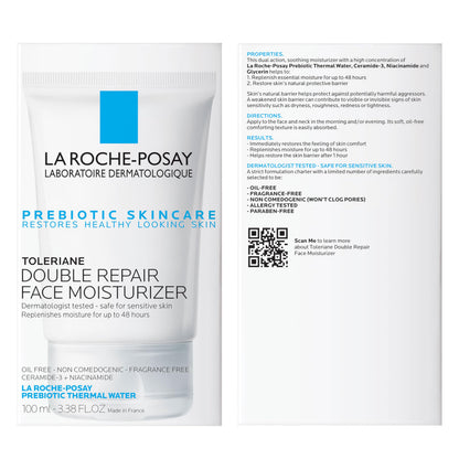 La Roche-Posay Toleriane Double Repair Face Moisturizer, 3.38oz La Roche-Posay