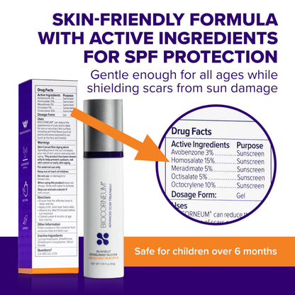 Biocorneum Silicone Scar Gel with SPF 30, Fast-Drying Scar Cream, 10g BIOCORNEUM