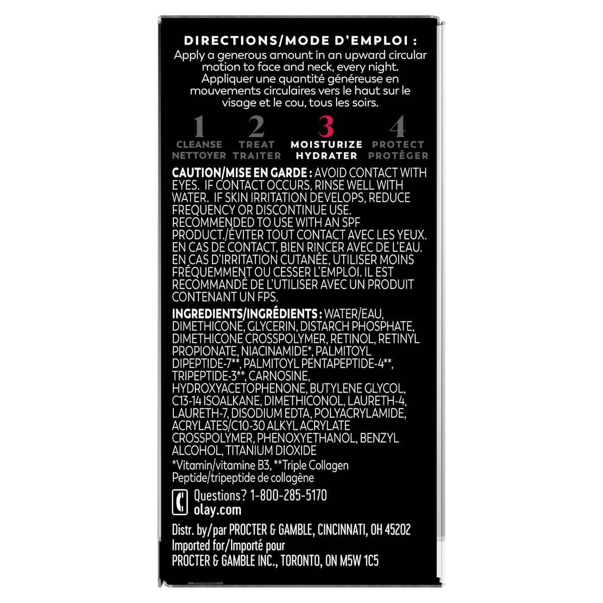 Olay Retinol 24 Face Moisturizer, Anti-Aging Night Cream for Women, Trial Size, Fragrance-Free, Non Greasy - Anti-Wrinkle, Smooth Fine Lines, Tightening Skin Care - Peptides, Glycerin, 0.5 Oz Olay