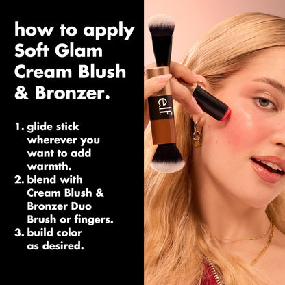 e.l.f. Soft Glam Cream Bronzer Stick, Sun-Kissed Soft Glow, Fair e.l.f.