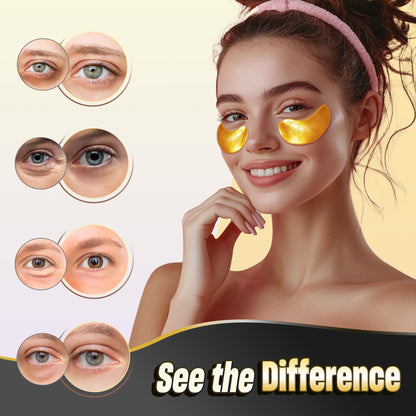 NAZANO 24K Gold Under Eye Patches - 60 Pack Eye Masks NAZANO
