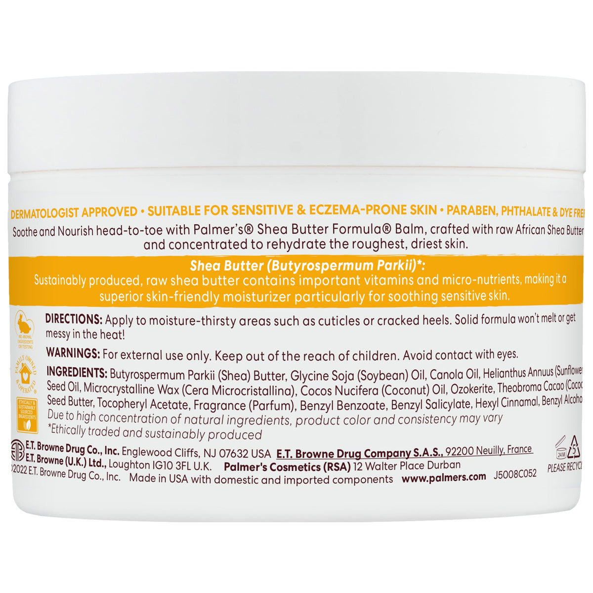Palmer's Raw African Shea Body Butter, Dry Skin Moisturizer (7.25 Oz) Palmer's