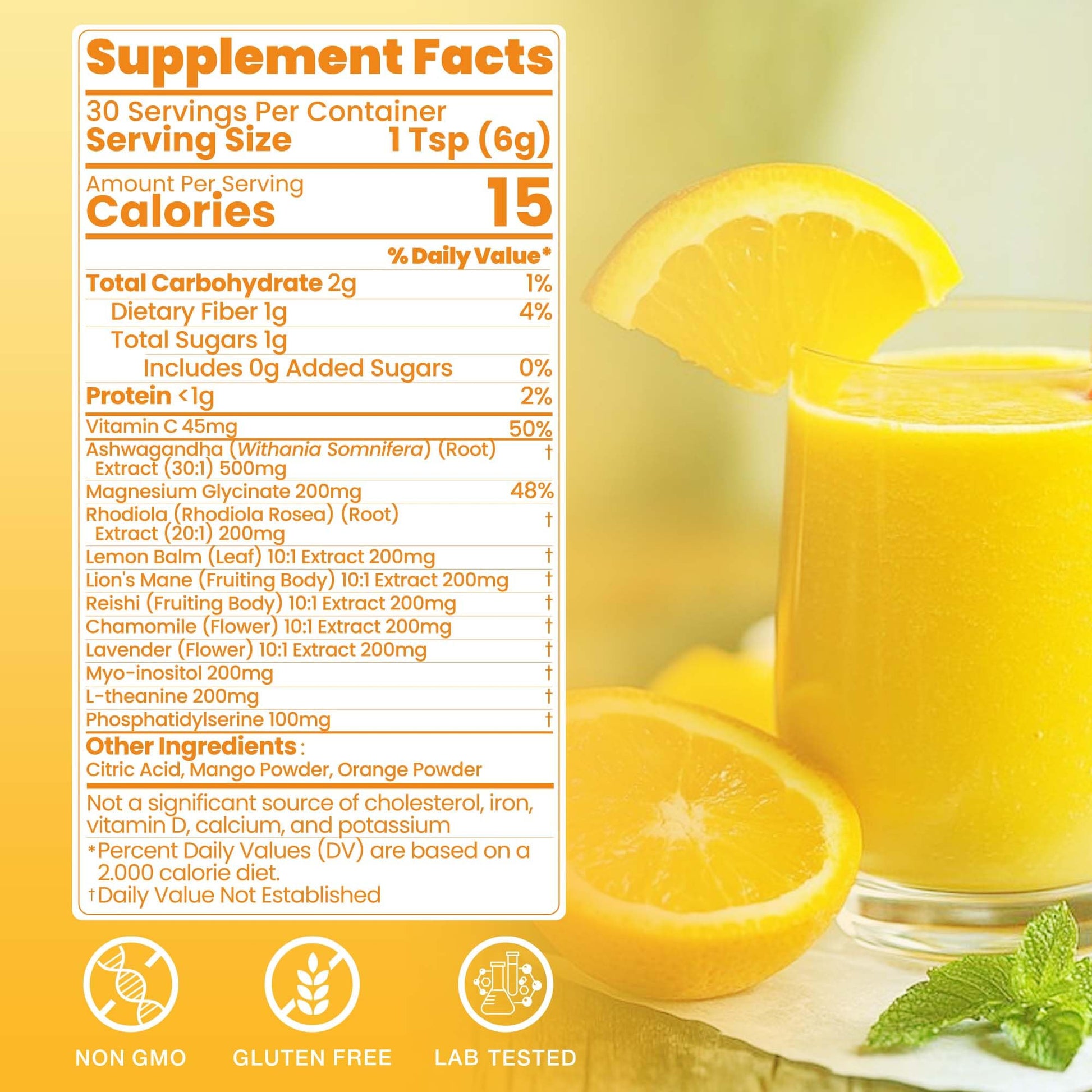 Cortisol Drink Powder, Cortisol Supplements for Women | Magnesium Glycinate, Ashwagandha, L-Theanine & Lion’s Mane | Relaxation, Focus & Stress Balance | Mango Orange Flavor | 30 Servings QIN SHAN TANG buy australia supplements