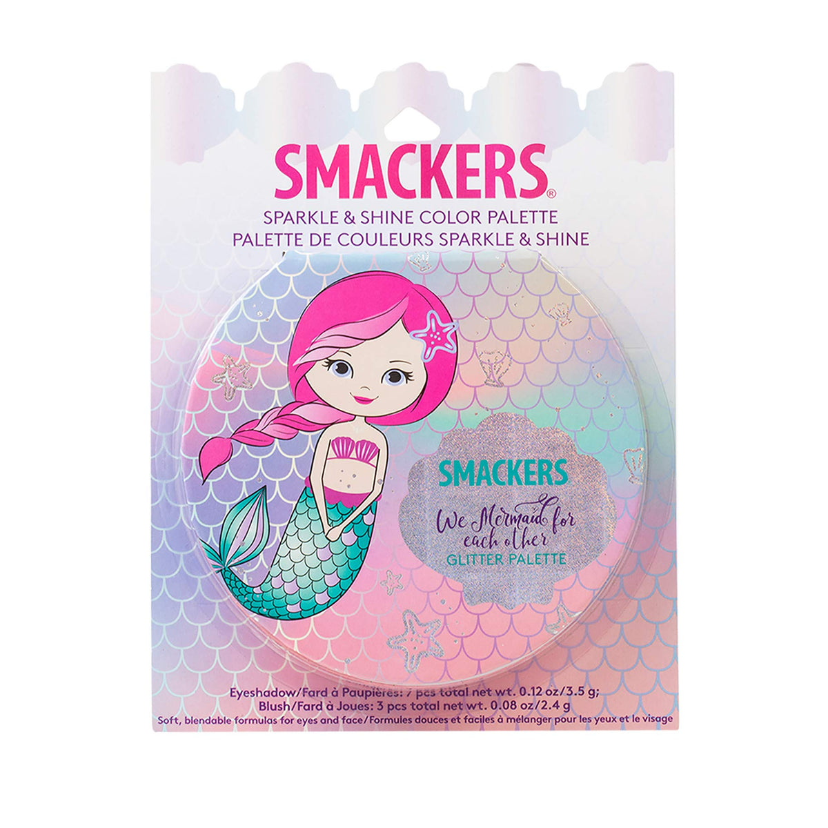 Lip Smacker Sparkle & Shine Eyeshadow Makeup Palette, Mermaid Palette Shimmer | Christmas Make Up Collection | Holiday Present | Gift for Girls Lip Smacker