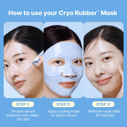 Dr.Jart+ Cryo Rubber Moisturizing and Cooling Korean Face Mask with Hyaluronic Acid and Peptides| Korean Skin Care Dr.Jart+