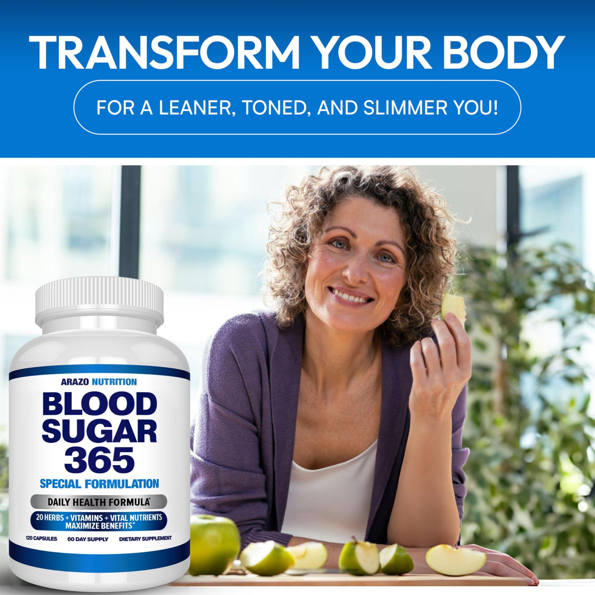 Arazo Nutrition Blood Sugar 365 Supplement – Supports Healthy Energy Levels - 120 Herbal Pills - 60 Day Supply Gsupps Australia