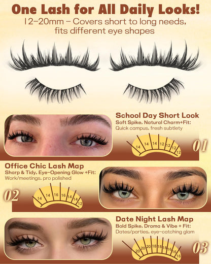 Spiky Manga Lash Clusters 12-20mm Anime Eyelash Clusters 300pcs Cluster Eyelash Extensions Fairy Eyelashes Cluster with Bottom Individual Lashes 80D+100D Volume DIY Lash Extension by TOOCHUNAG TOOCHUNAG
