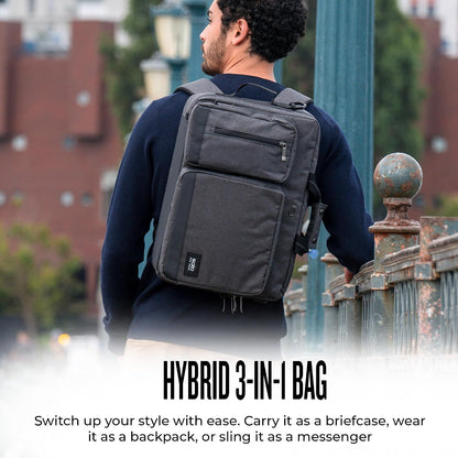 Solo New York Hybrid Briefcase Backpack - Laptop Carrying Bag for Women & Men, Fits 15.6" Computer, Adjustable - Duane, Black Gsupps Australia