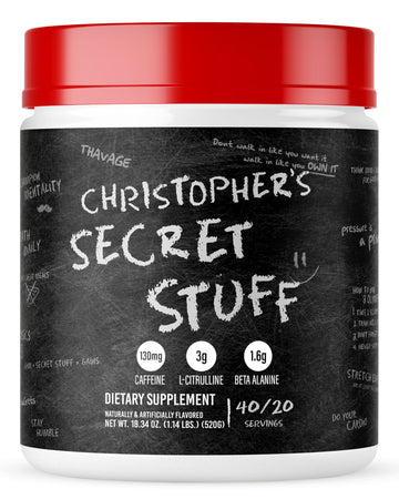 RAW Christopher's Secret Stuff Pre Workout Powder, Thavage (Tastes Like Winning) - Chris Bumstead CBUM Preworkout Supplement for Men & Women - Working Out, Hydration & Energy - 40 Servings RAW buy australia supplements