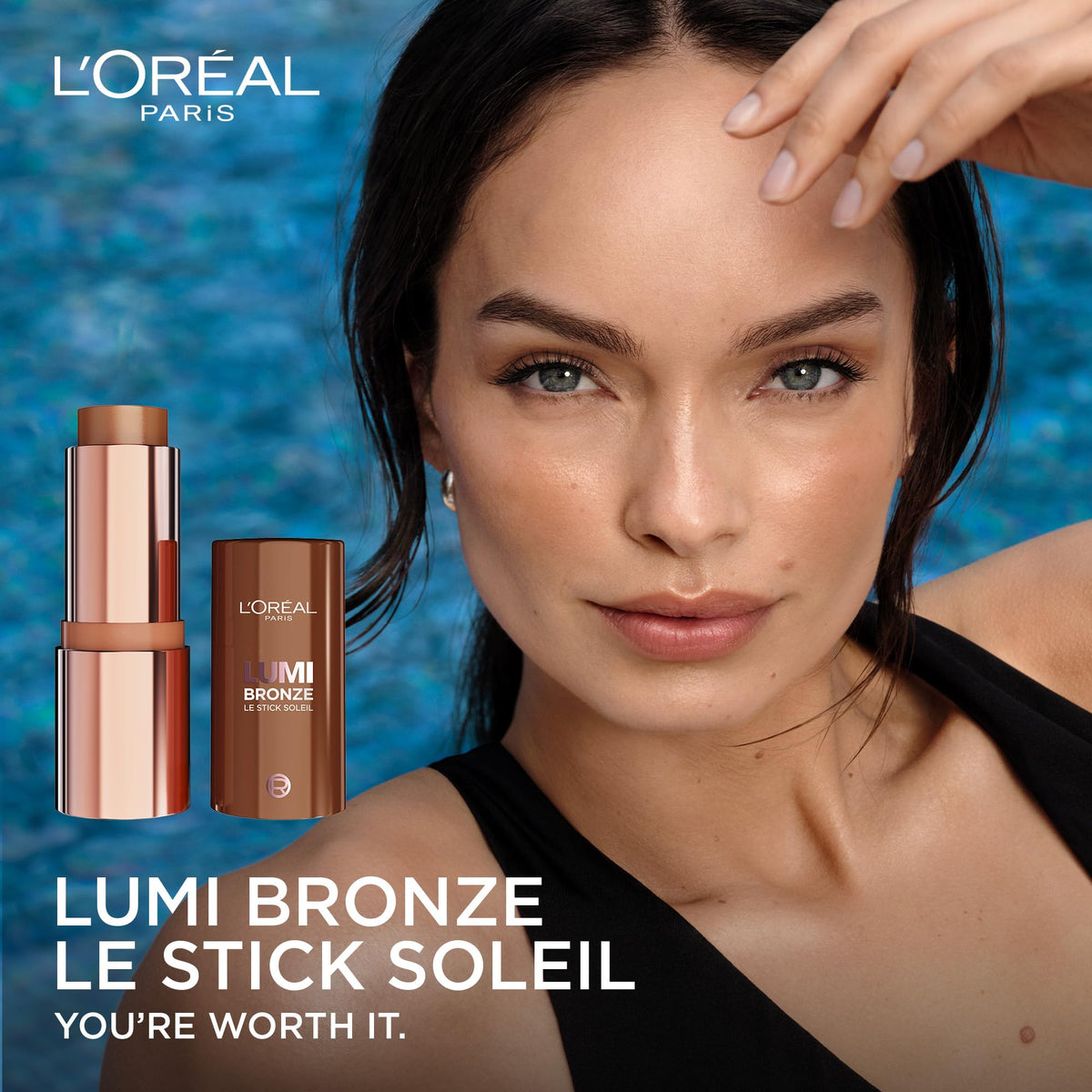 L'Oreal Paris Lumi Bronze Le Stick Soleil Bronzer Stick, Cream-To-Powder Bronzer For A Sunkissed Face Makeup Glow, 110 Toasted Sunlight L'Oreal Paris