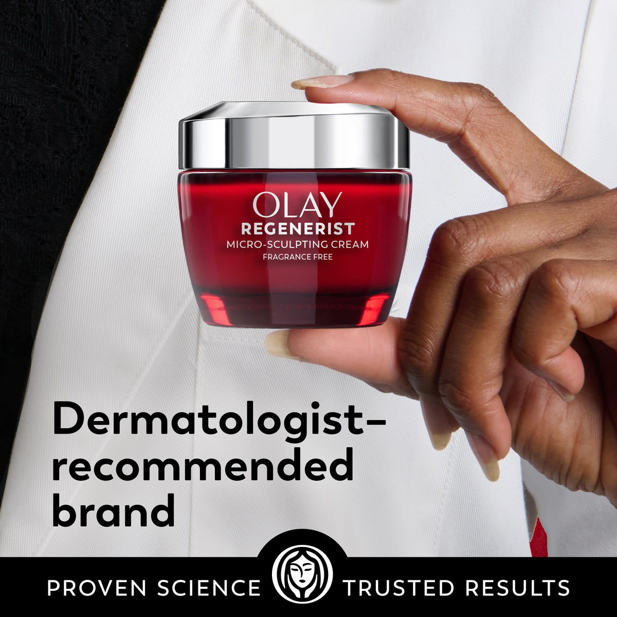 Olay Face Moisturizer, Regenerist Micro-Sculpting Cream for Women, Fragrance-Free - Anti-Aging, Anti-Wrinkle, Firming Skin Care - Triple Collagen Cream, Peptide, Hyaluronic Acid, Niacinamide, 2.6oz Olay