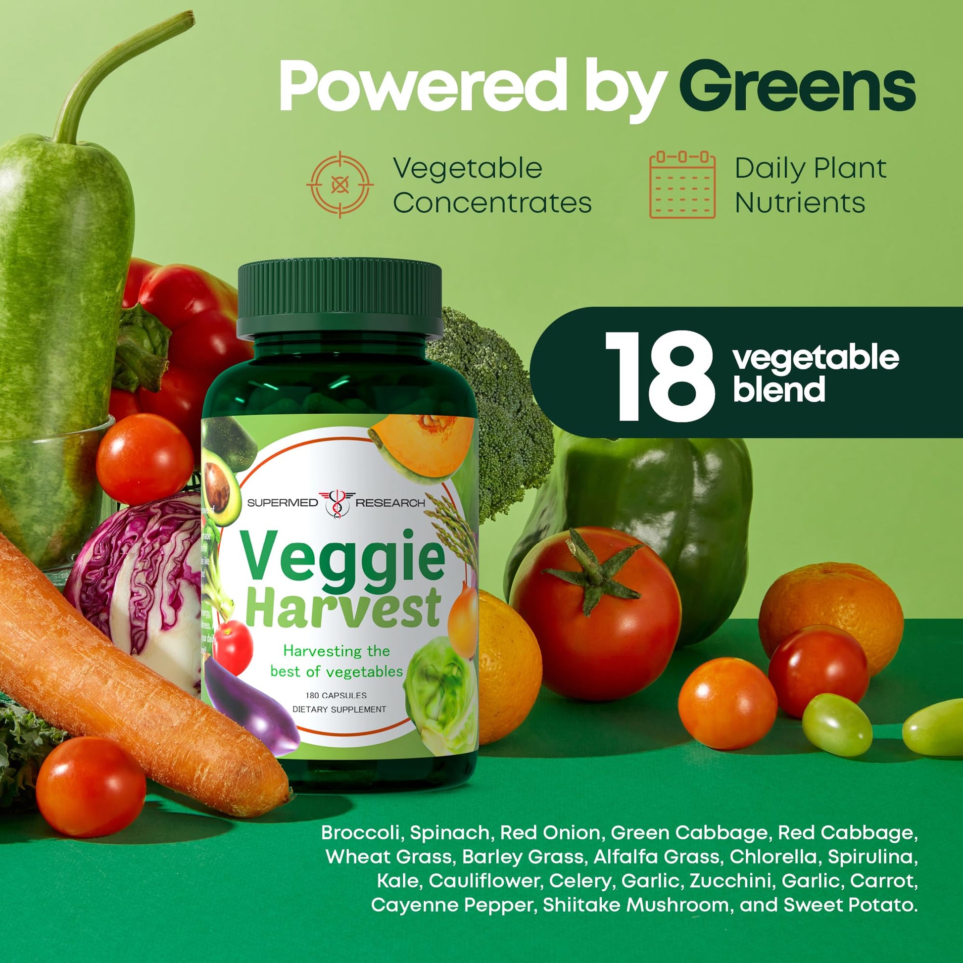 Supermed Research Fruits and Vegetables Supplements – 2 Pack Combination Fruit & Veggies Supplement – Whole Food Vitamins & Minerals for Adults – Superfood Veggie Vitamins for Adults (180 x 2, 360 Ct) Supermed Research buy australia supplements