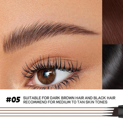 Espoce 2 Pack Eyebrow Pen, Waterproof Microblading Eyebrow Pencil, 4 Tip Precise Eye Brow Makeup Pen for Women to Effortlessly Create Hair Like Natural Brows, Non Dry Out and Last All Day (Dark Brown) Espoce