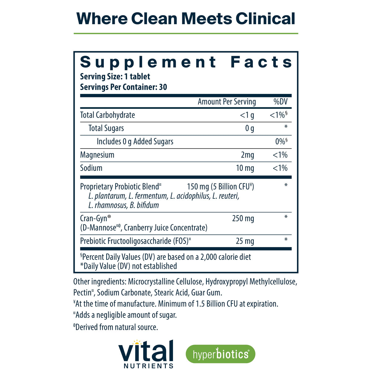 Hyperbiotics Vital Nutrients Pro Women Probiotics for Women | Vaginal Probiotics for PH Balance | Oral Probiotic for Vaginal Health and Urinary Tract Health | 6 Targeted Strains | 30 Vegan Tablets Hyperbiotics