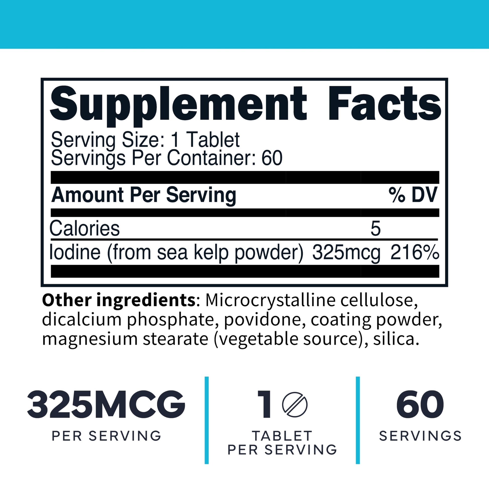 Type Zero Clean Iodine Tablets (60 Servings, 325 MCG Per Serving) - from Sea Kelp, Non-GMO, Gluten Free Type Zero buy australia supplements